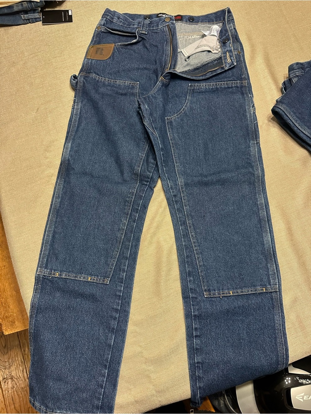 Wrangler Men's Dark Blue Relaxed Carpenter Jeans